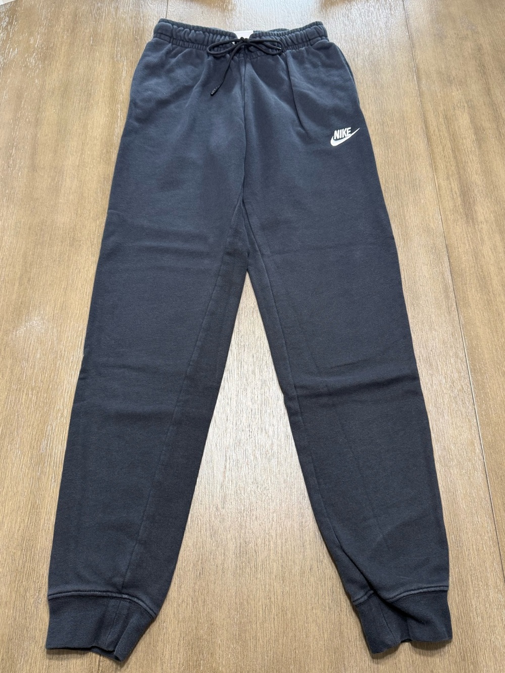 Nike Black Jogger Sweatpants with White Swoosh